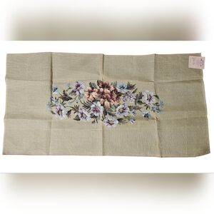 New Vintage Needlepoint Canvas Featuring A Flora Design, Canvas 45"×23"